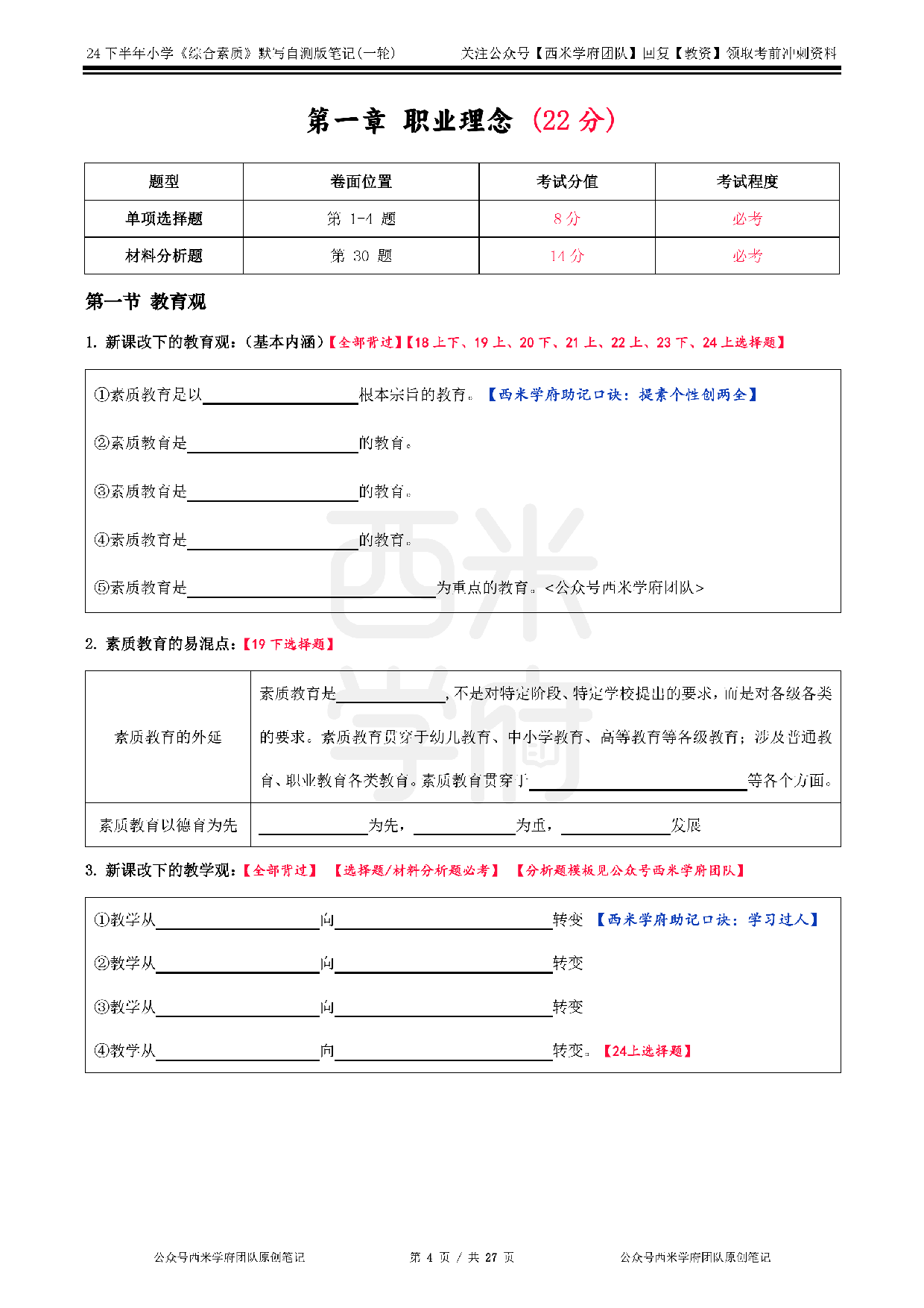 24年下小学-《综合素质》-一轮默写自测笔记.pdf 第4页