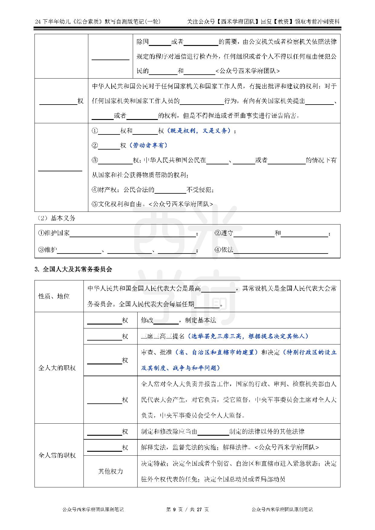 24年下幼儿园-《综合素质》-一轮默写自测笔记.pdf 第9页