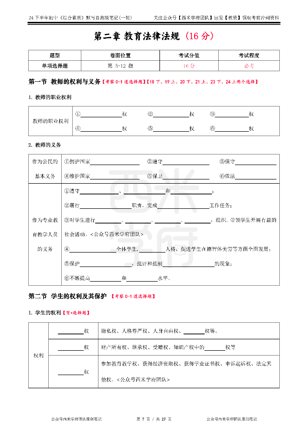 24年下中学-《综合素质》-一轮默写自测笔记.pdf 第7页