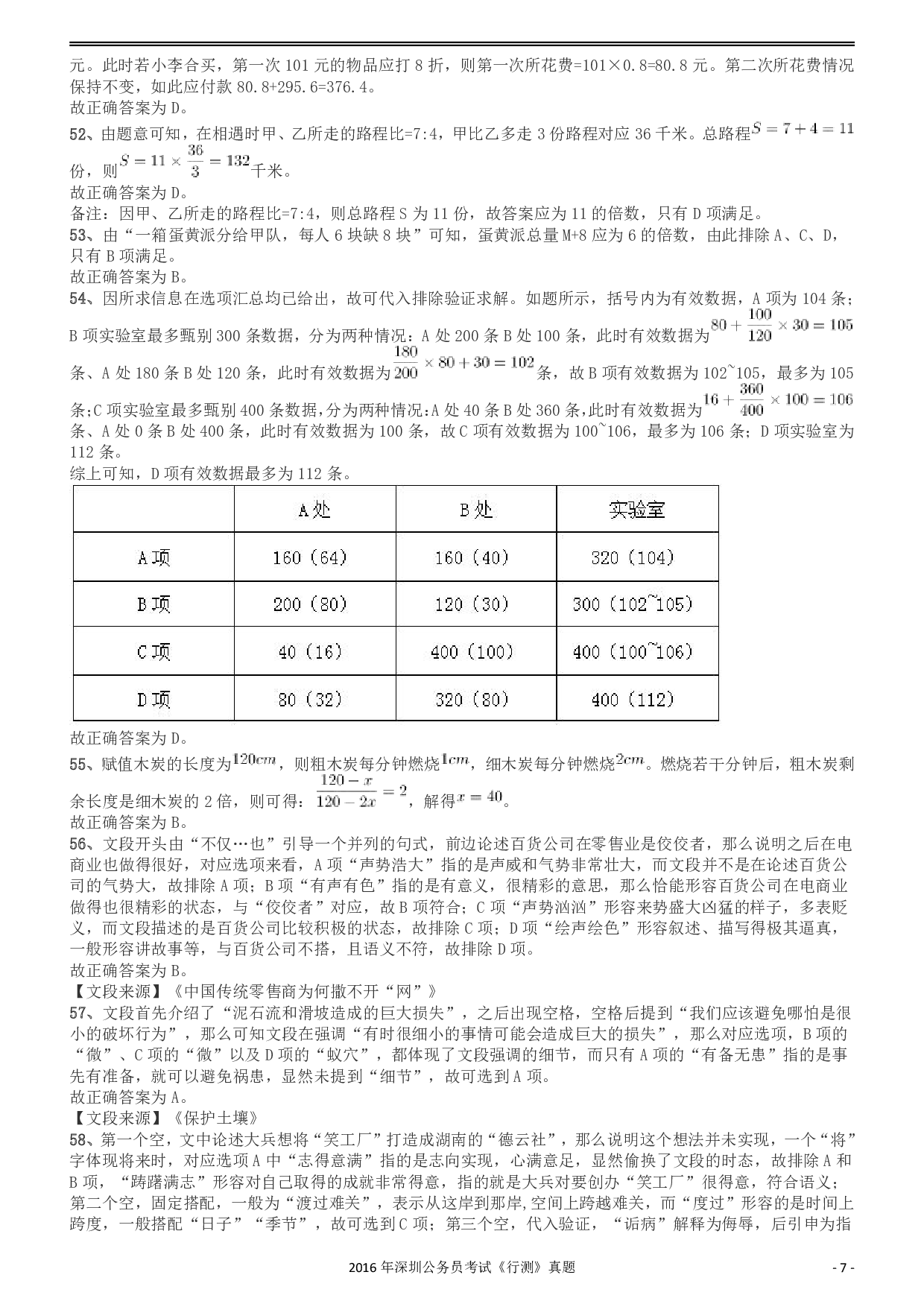 2016深圳市公务员录用考试《行测》真题答案及解析.pdf 第7页