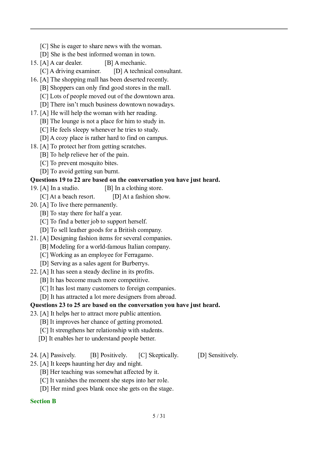 2007年12月英语六级真题及答案.doc 第5页
