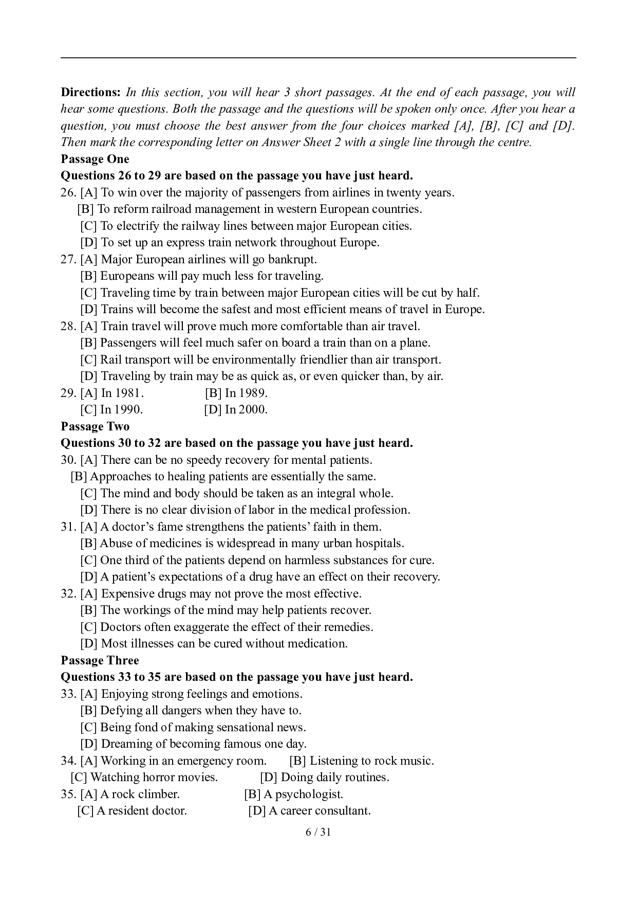 2007年12月英语六级真题及答案.doc 第6页