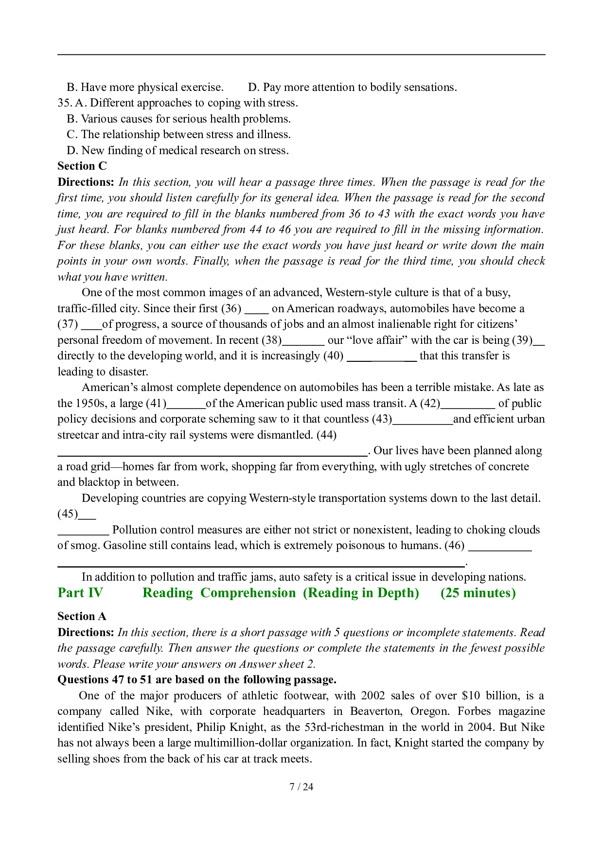 2008年12月英语六级真题及答案.doc 第7页