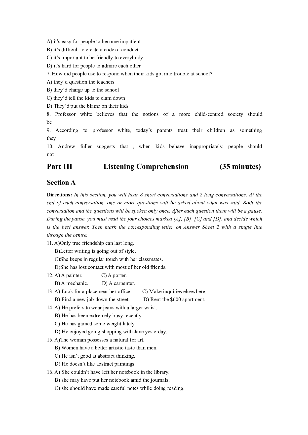 2008年12月英语四级真题（推荐打印）❤ .pdf 第4页