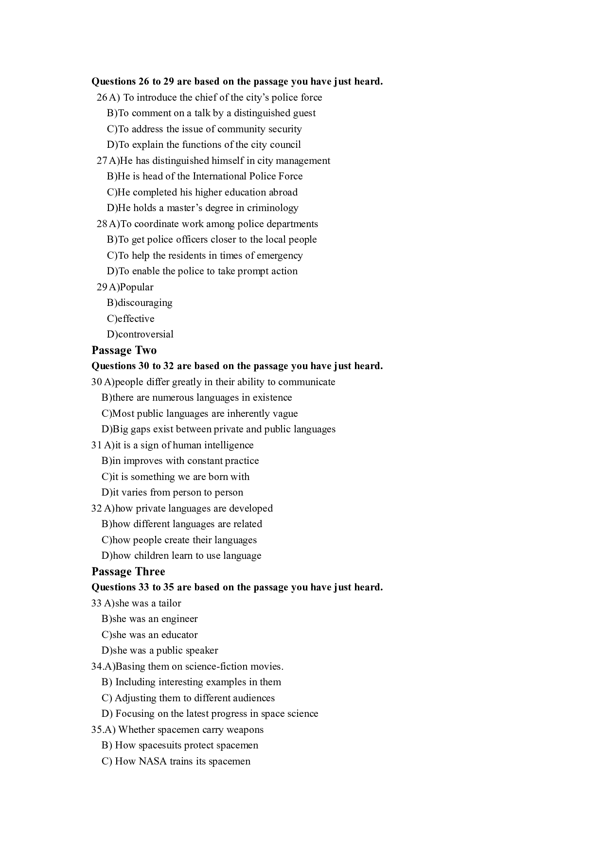 2008年12月英语四级真题（推荐打印）❤ .pdf 第6页