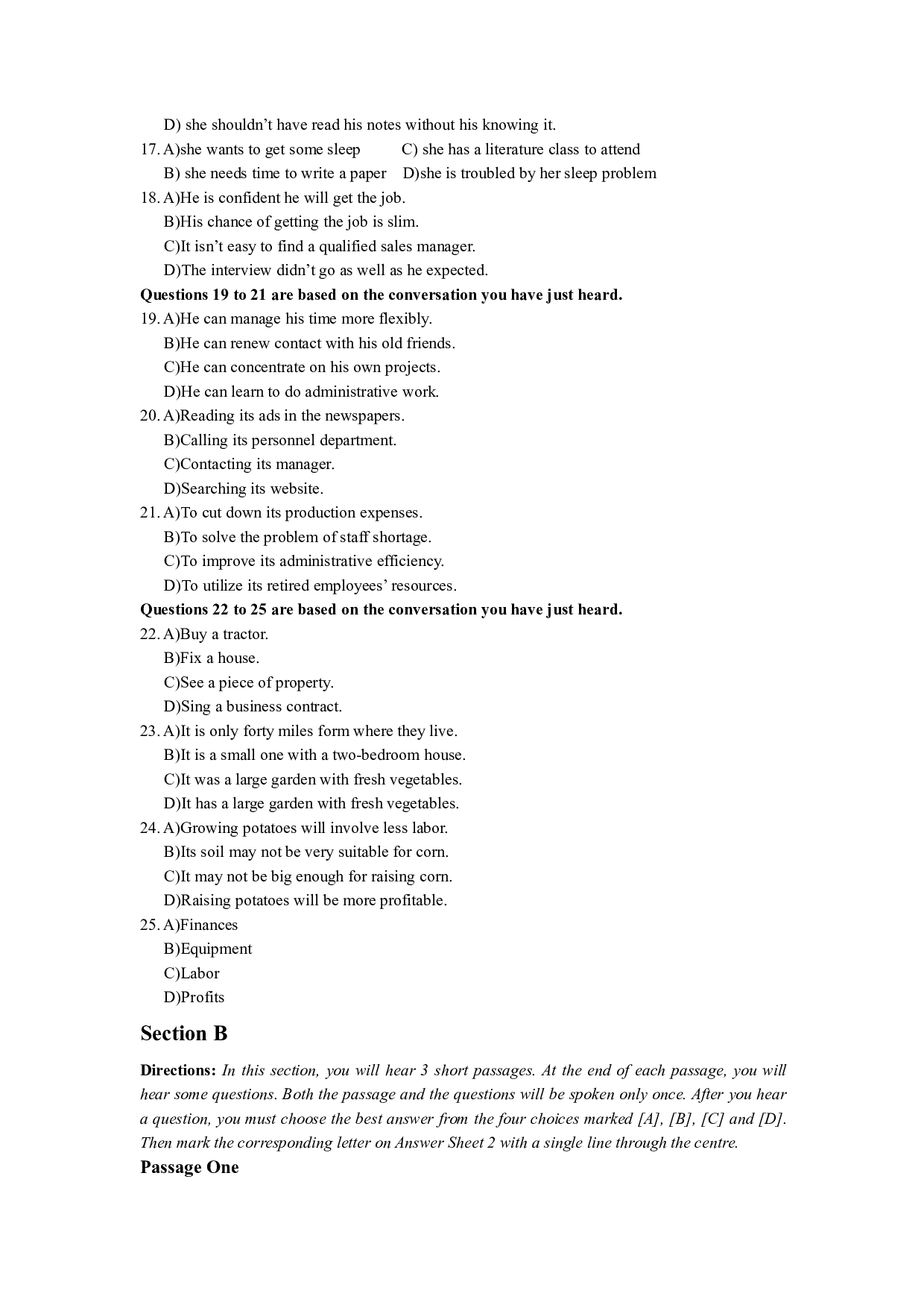 2008年12月英语四级真题（推荐打印）❤ .pdf 第5页