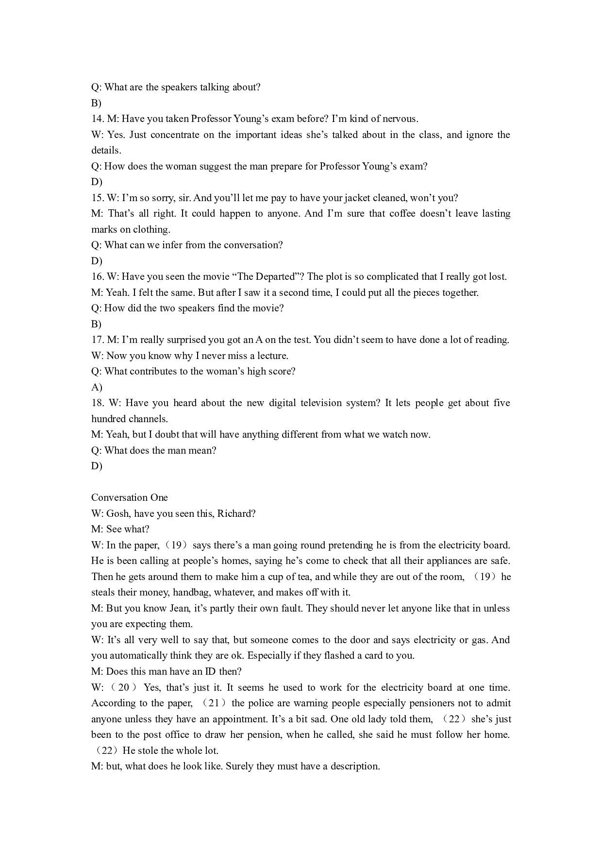 2008年6月英语四级考试真题解析+听力原文.docx 第2页