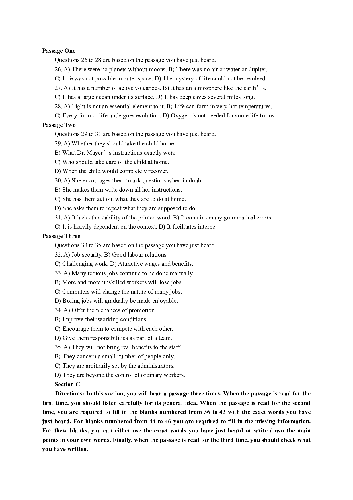 2009年12月大学英语四级真题及答案解析.doc 第5页