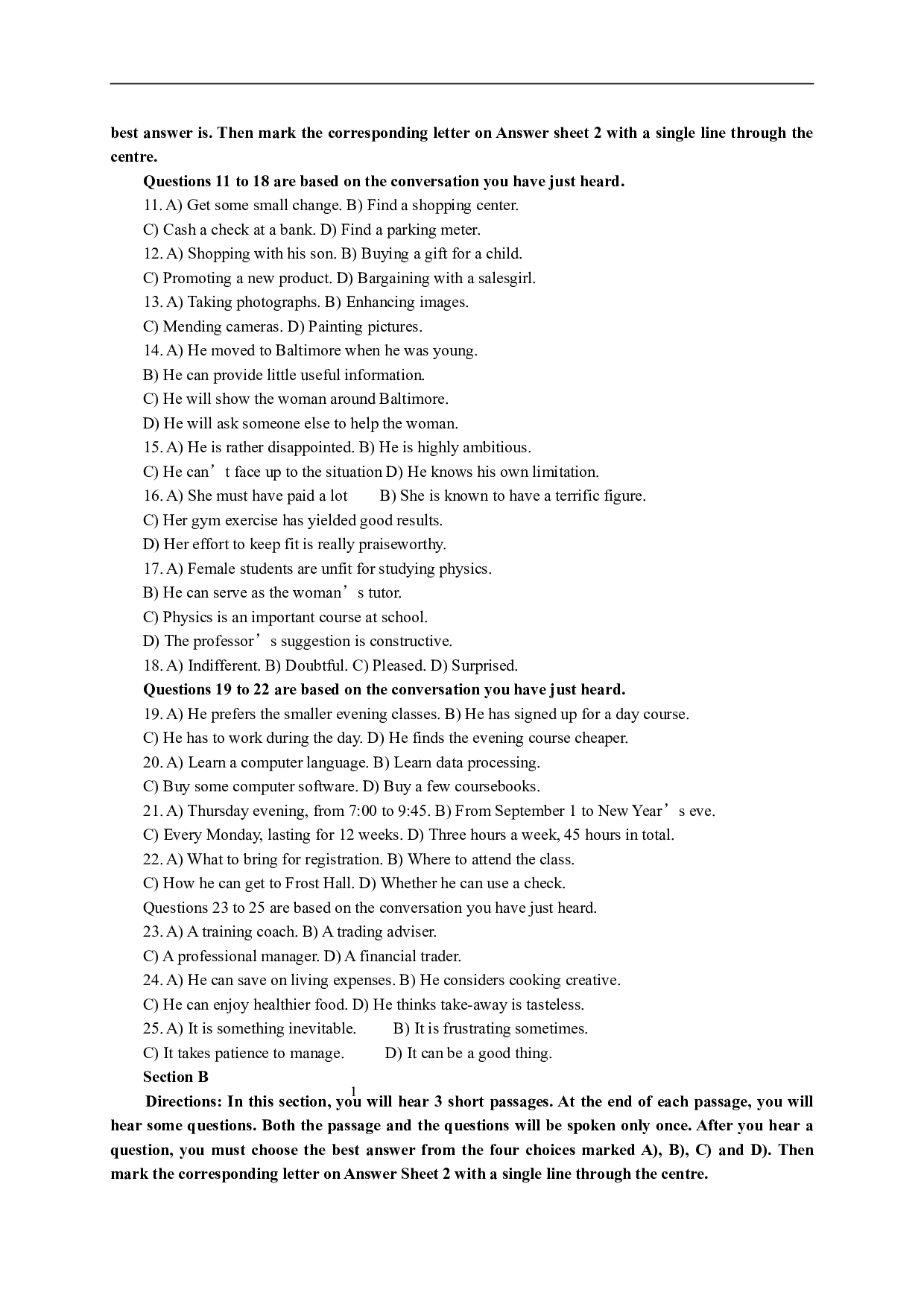 2009年12月大学英语四级真题及答案解析.doc 第4页
