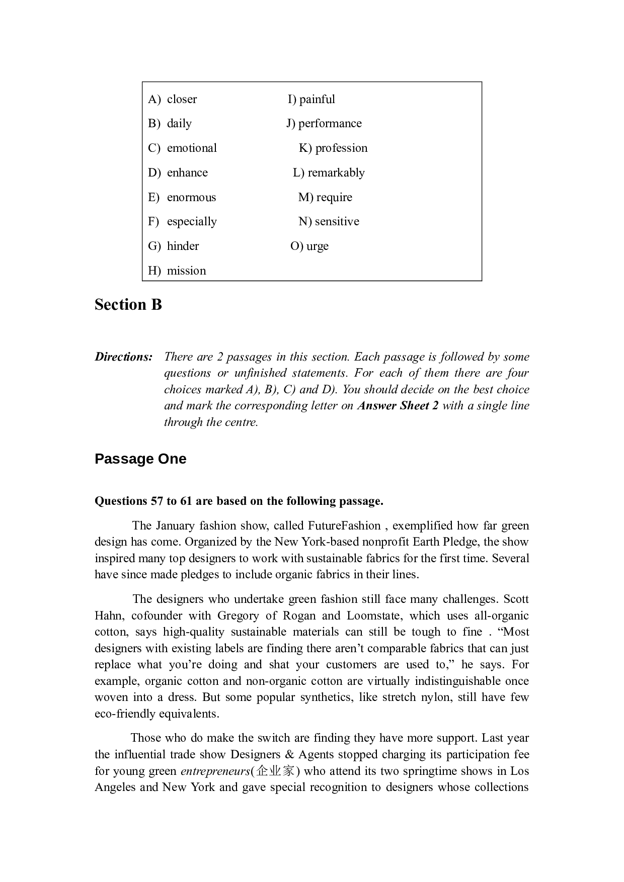 2009年6月英语四级真题.docx 第10页