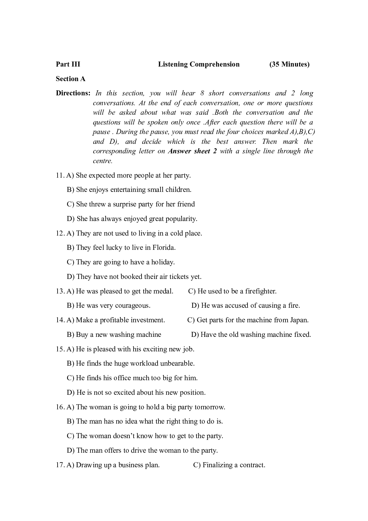 2009年6月英语四级真题（推荐打印）❤.pdf 第5页