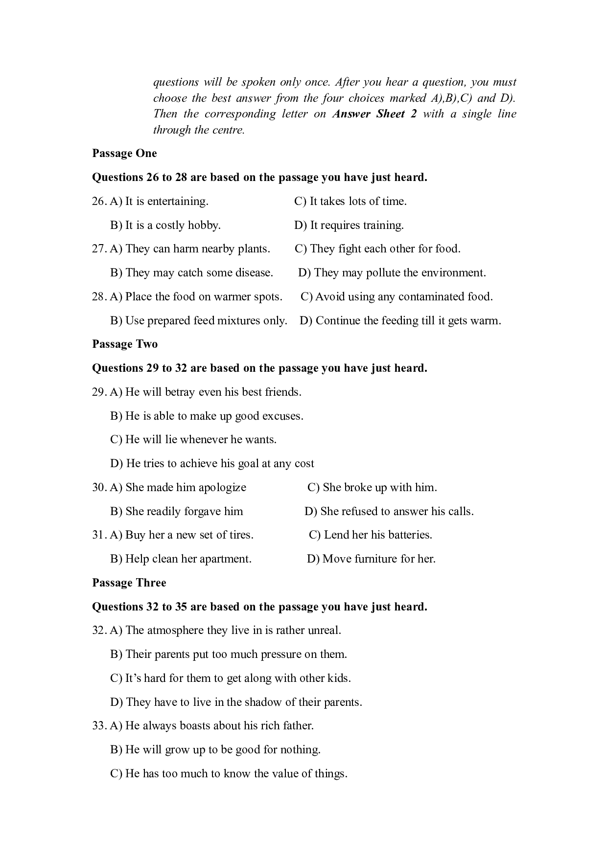 2009年6月英语四级真题（推荐打印）❤.pdf 第7页