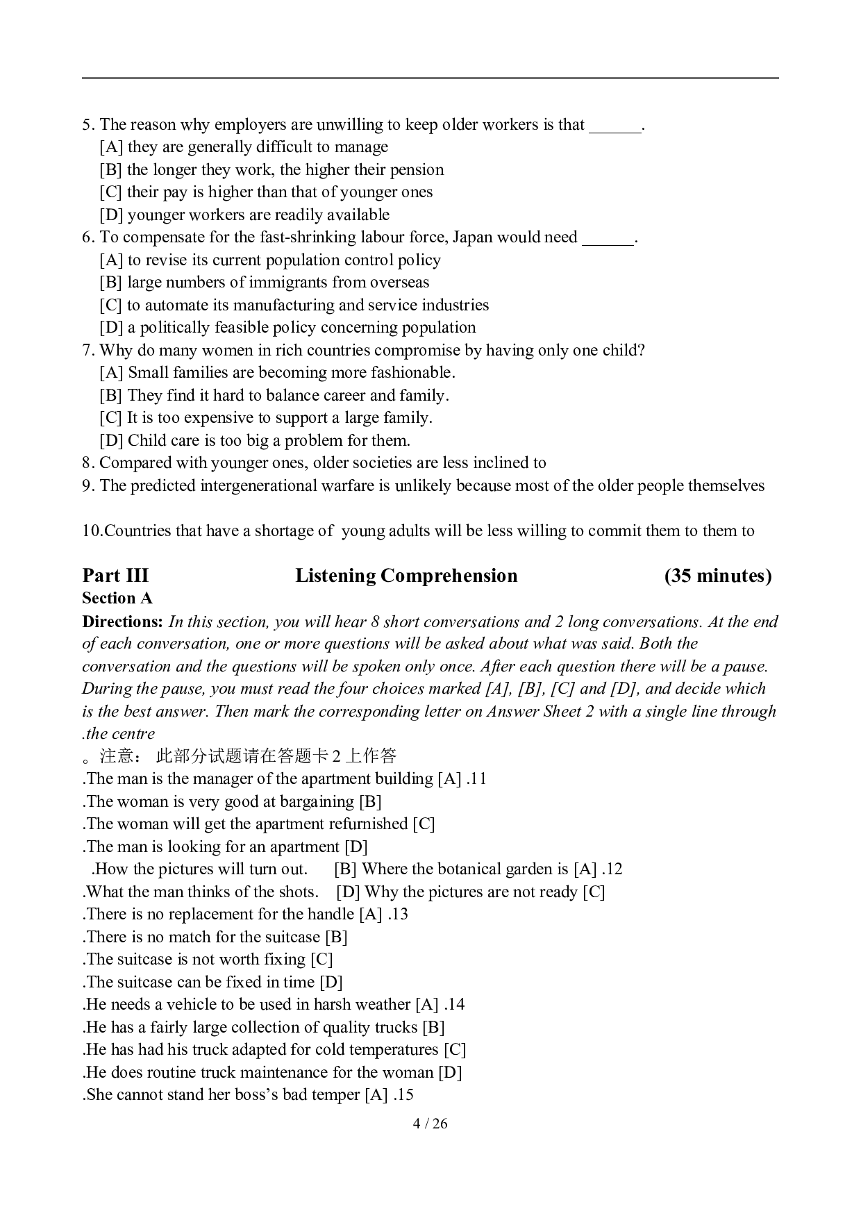 2010年12月英语六级真题及答案.doc 第4页