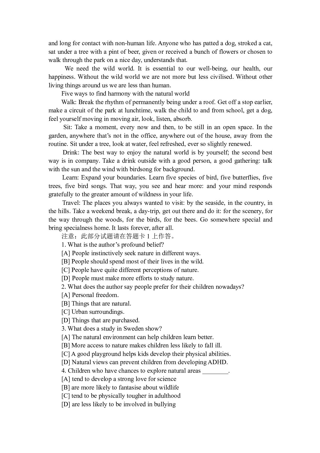 2010年12月英语四级真题（推荐打印）❤.pdf 第3页