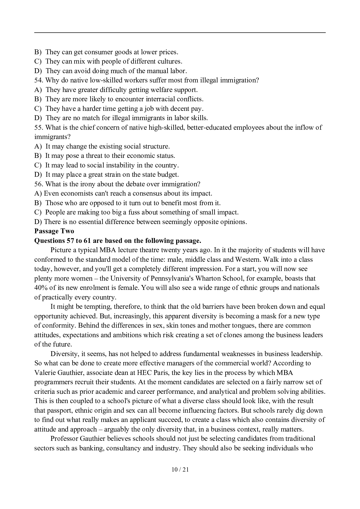 2011年6月英语六级真题及答案.doc 第10页