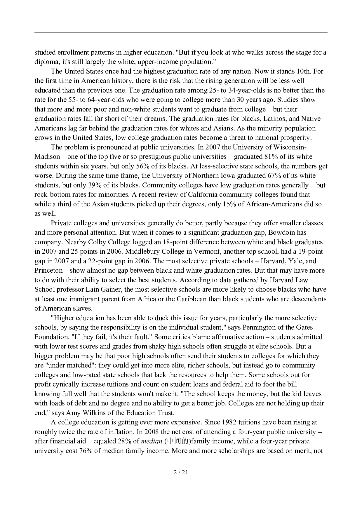 2011年6月英语六级真题及答案.doc 第2页
