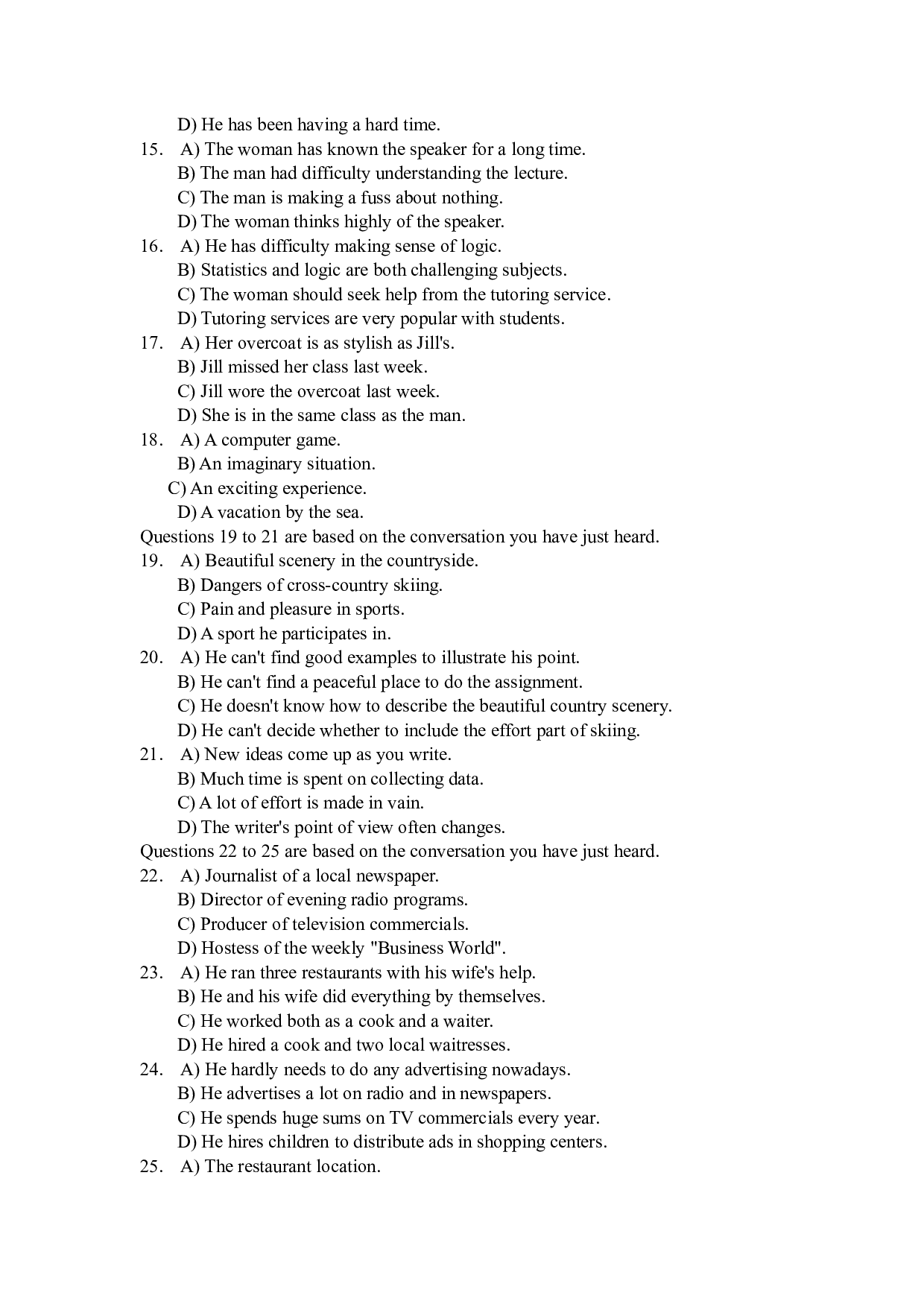 2011年6月英语四级真题（推荐打印）❤.pdf 第5页