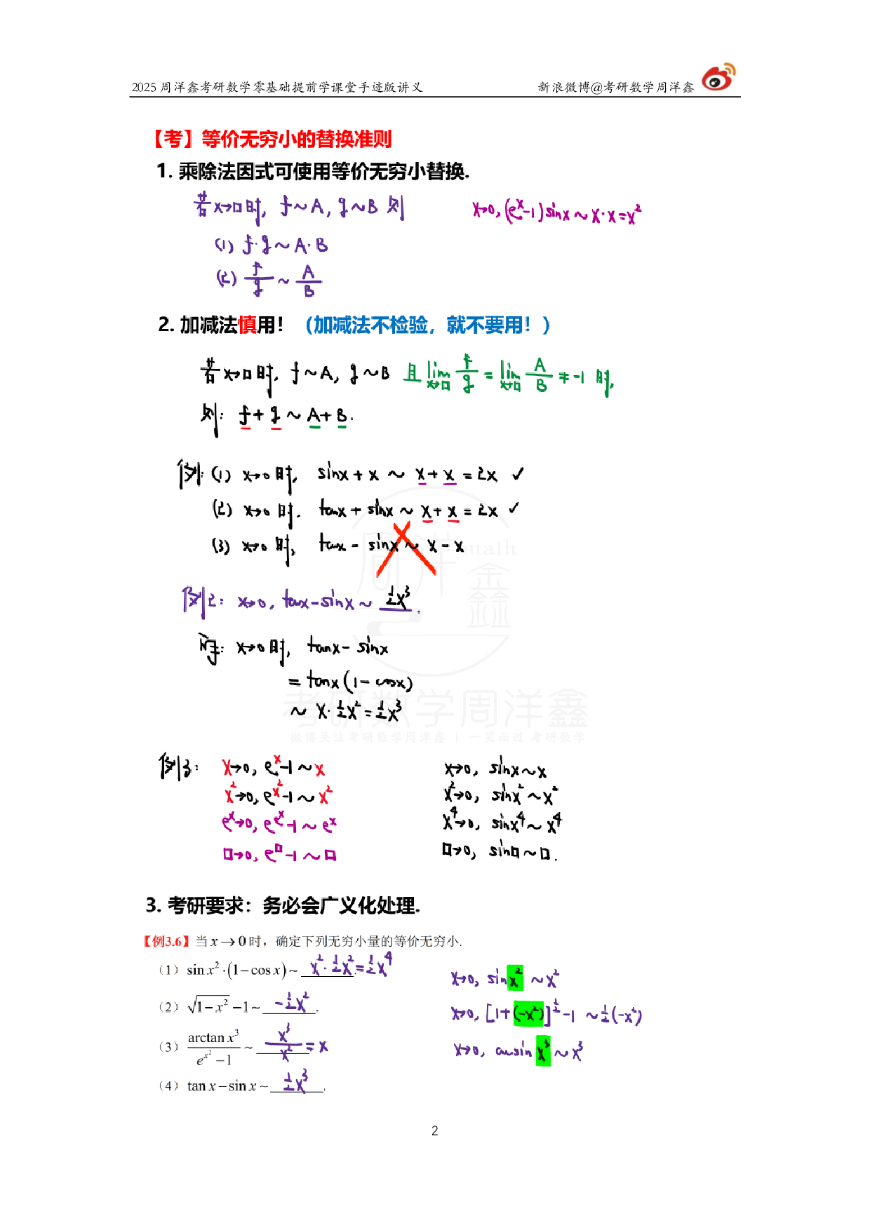 2025考研数学手写笔记.pdf 第2页