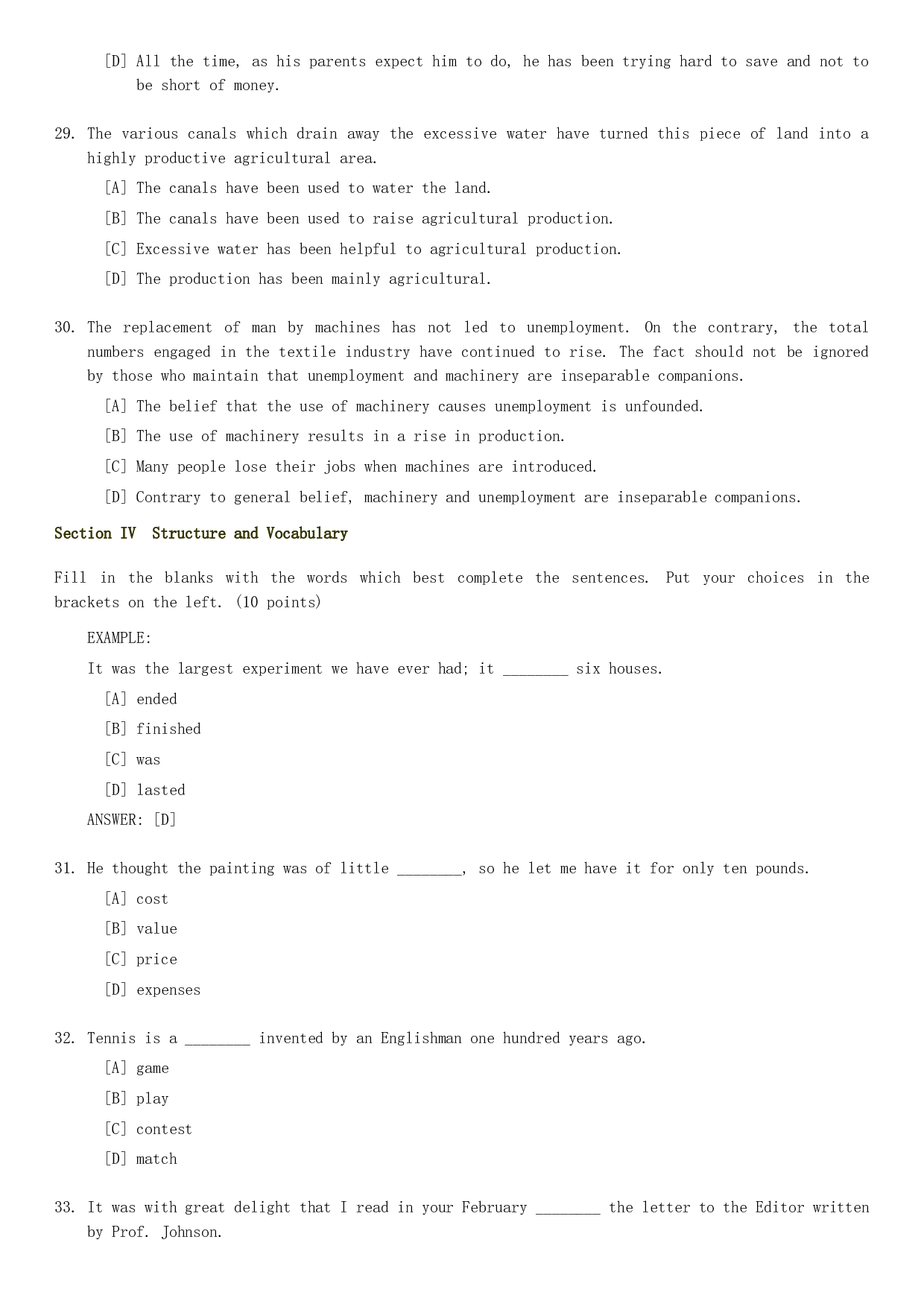 1980&mdash;1985年历年考研英语真题+答案集合(无解析).doc 第6页