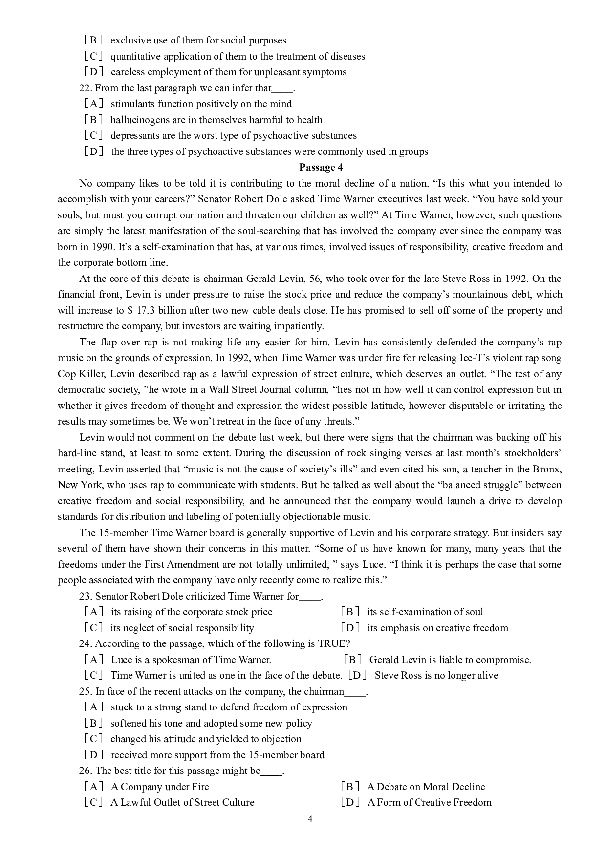 1986&mdash;1997年历年考研英语真题集.doc 第4页