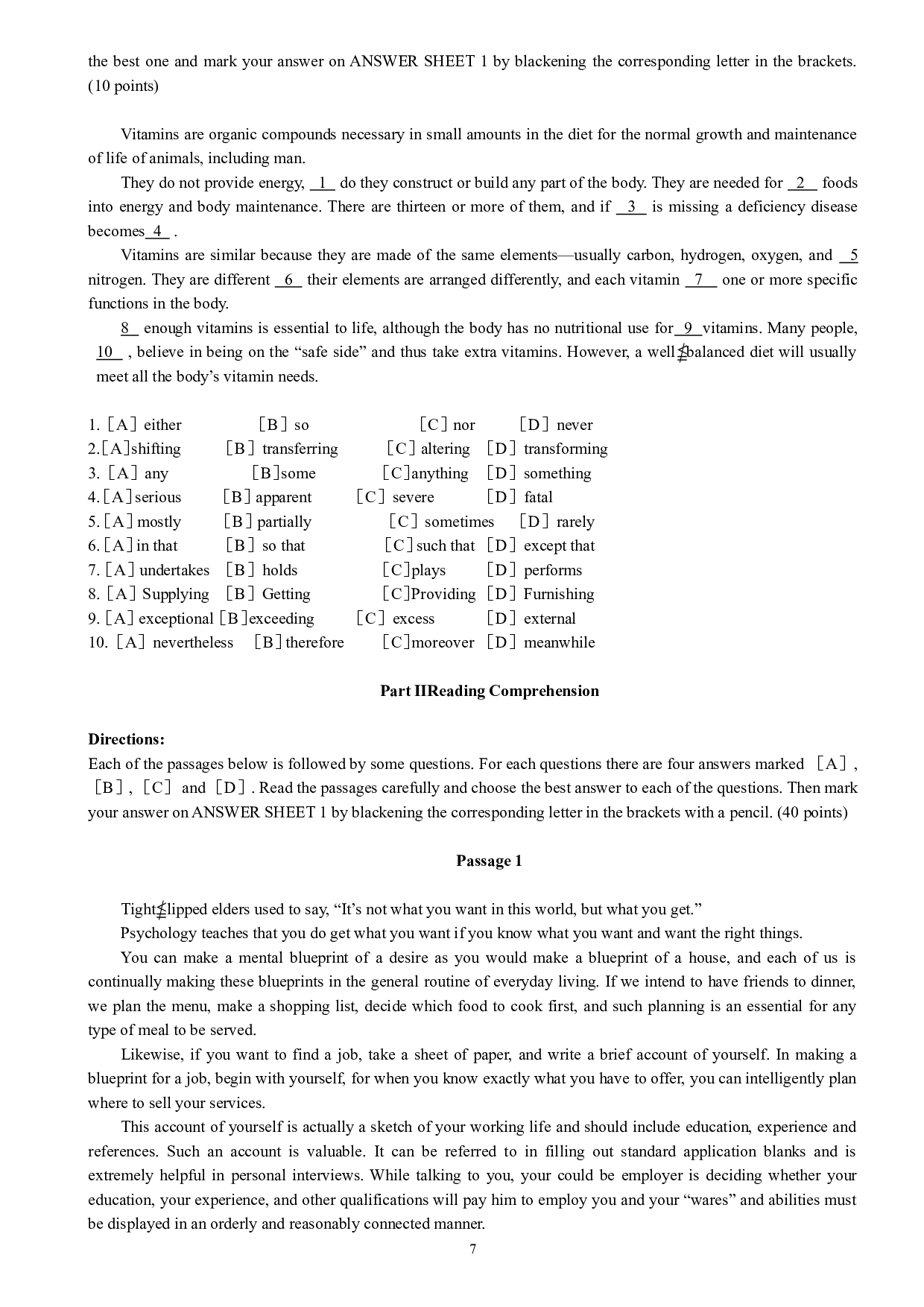 1986&mdash;1997年历年考研英语真题集.doc 第7页