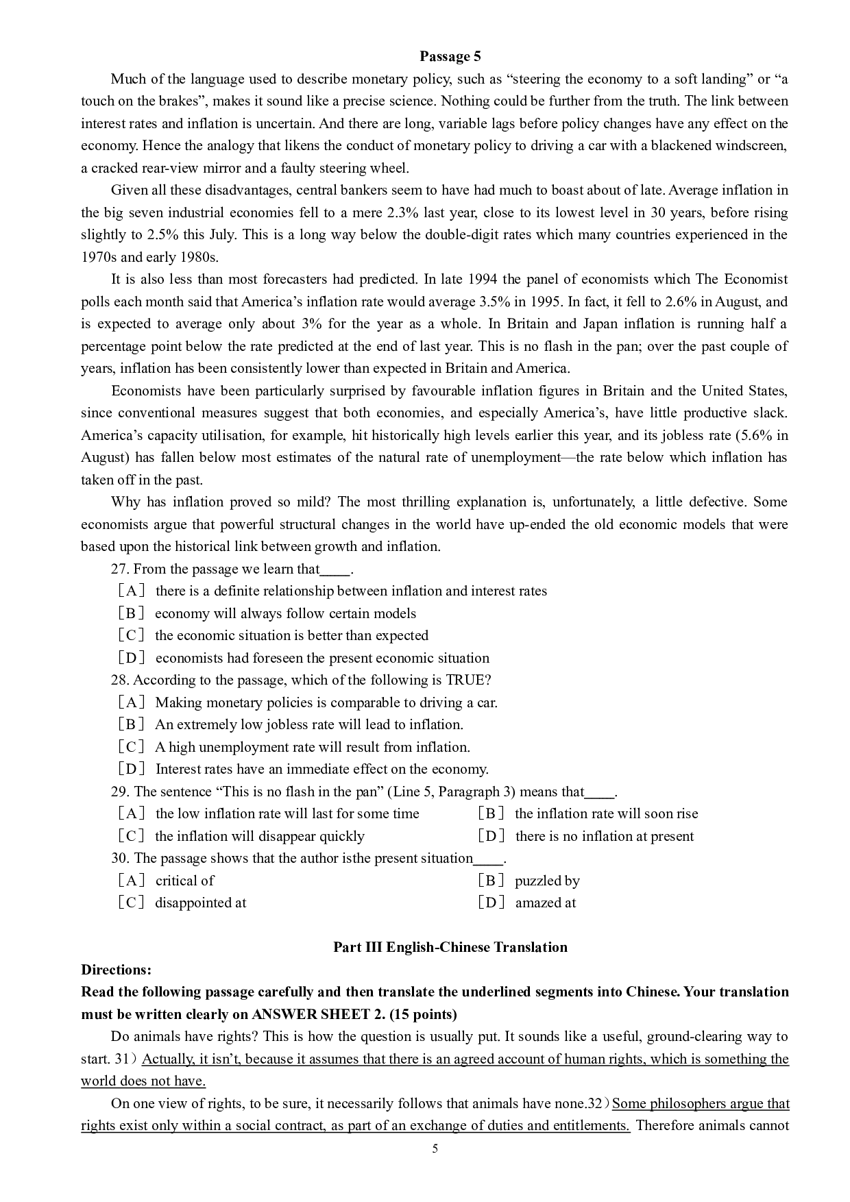 1986&mdash;1997年历年考研英语真题集.doc 第5页