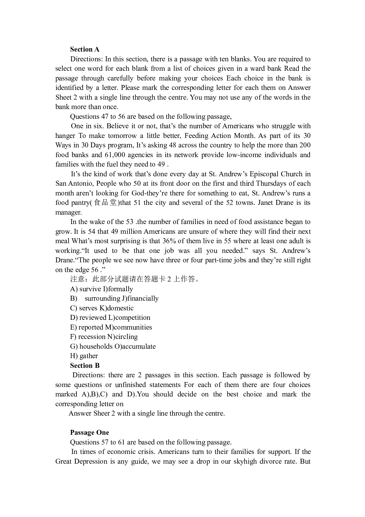 2012年6月英语四级真题（推荐打印）❤ .pdf 第8页