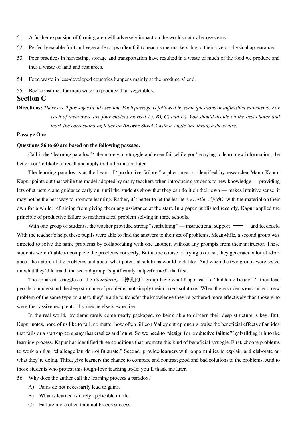 2013年12月六级考试真题（二）.pdf 第7页