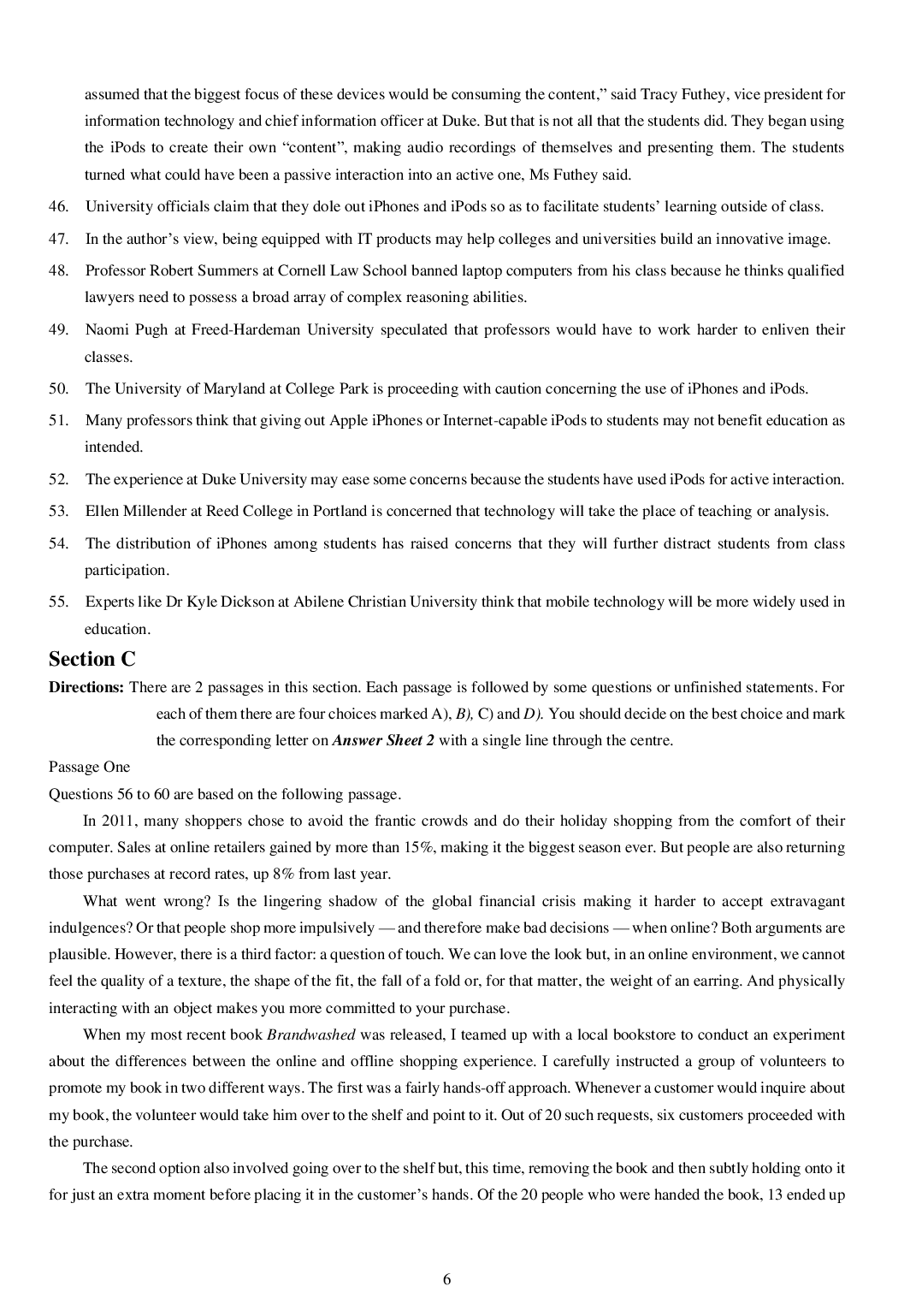 2013年6月六级考试真题（一）.pdf 第6页