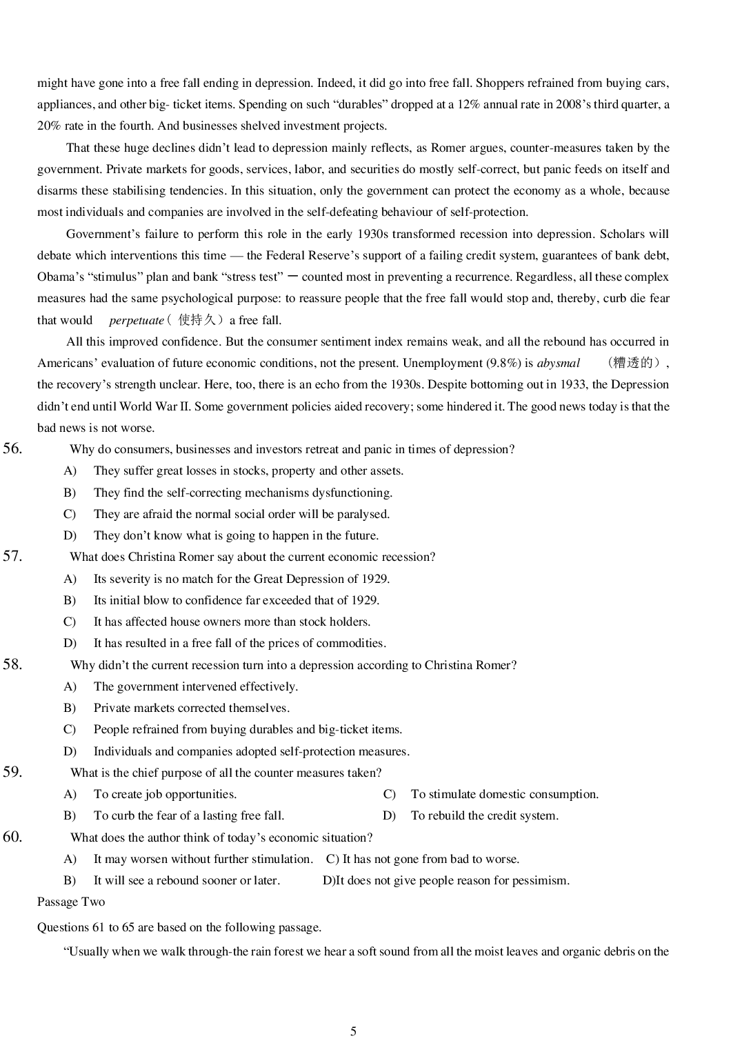 2013年6月六级考试真题（三）.pdf 第5页