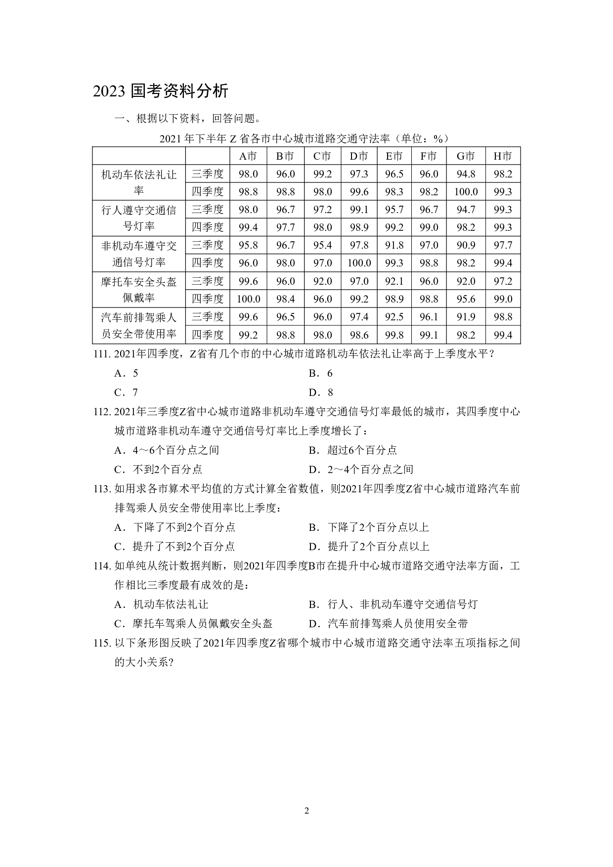 2024版行测&mdash;&mdash;考公数量关系和资料分析套题.pdf 第2页