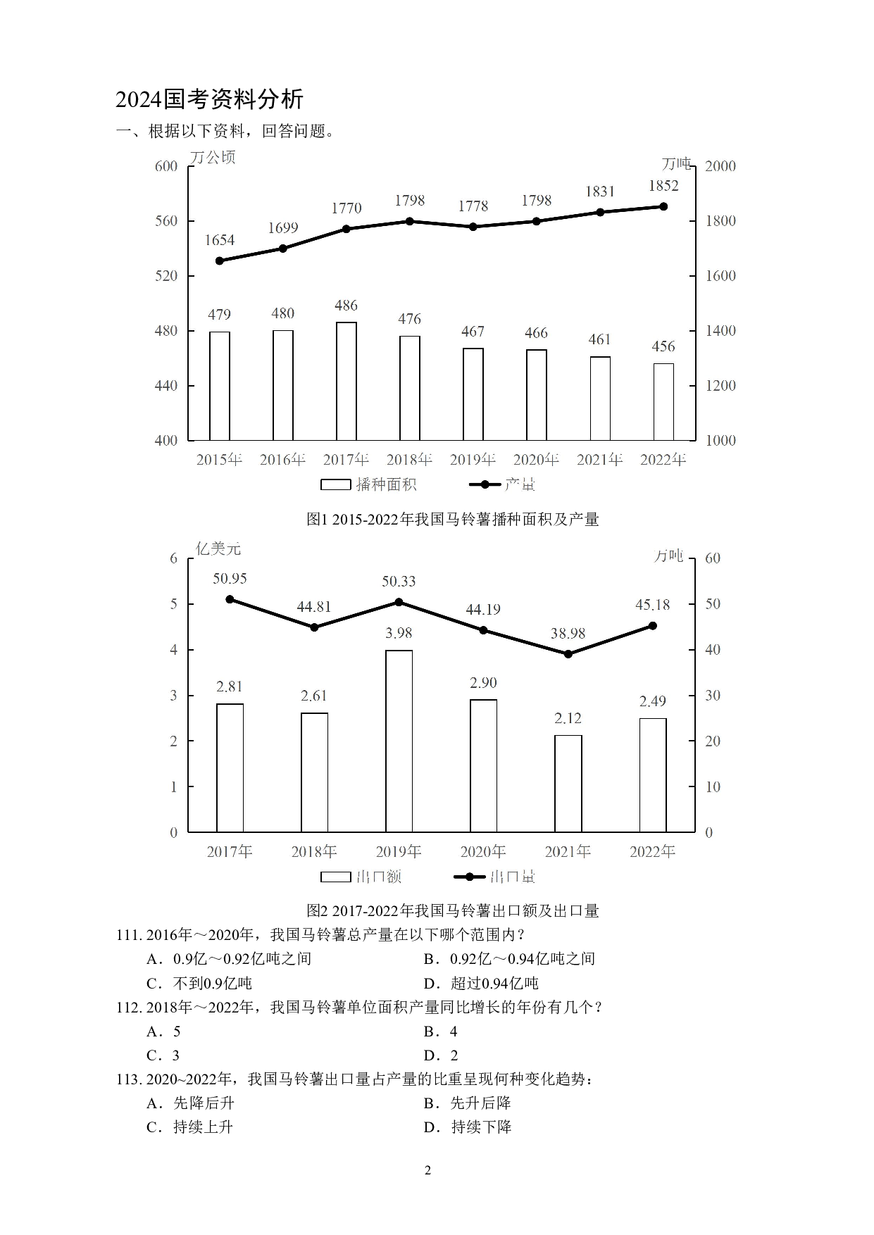 2025版考公数量关系和资料分析套题.pdf 第2页