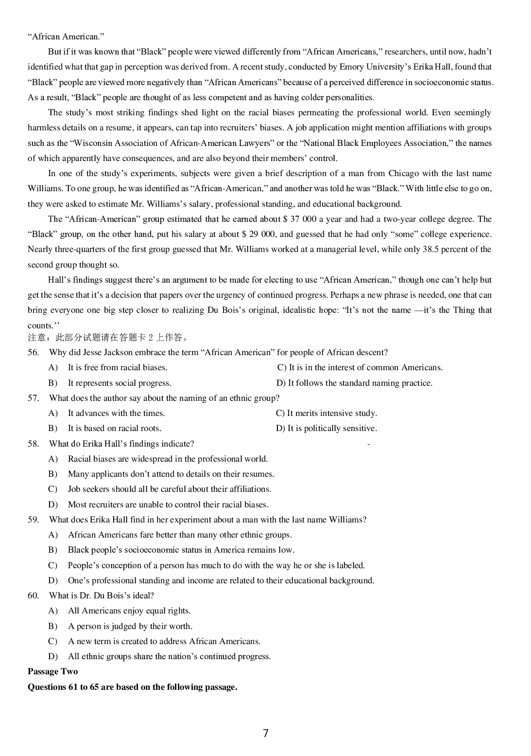 2015年12月大学英语六级考试真题（二）.pdf 第7页