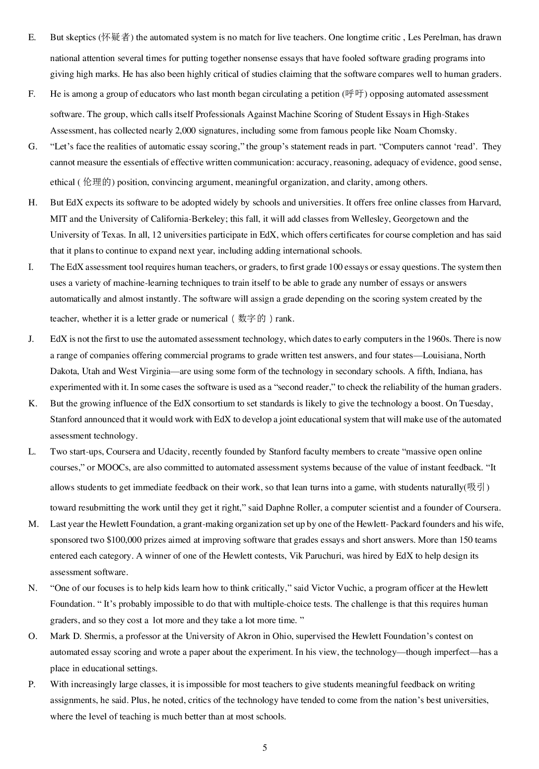 2015年6月大学英语四级真题（二）.pdf 第5页