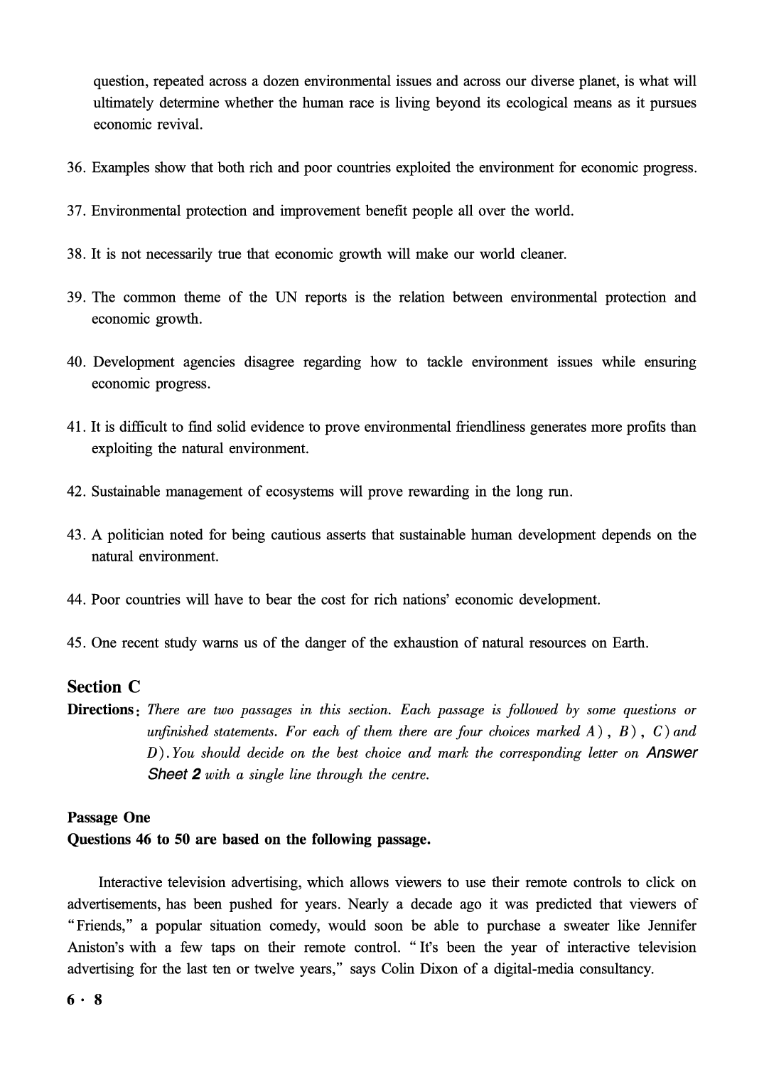 2016.06英语六级第1套真题.pdf 第8页