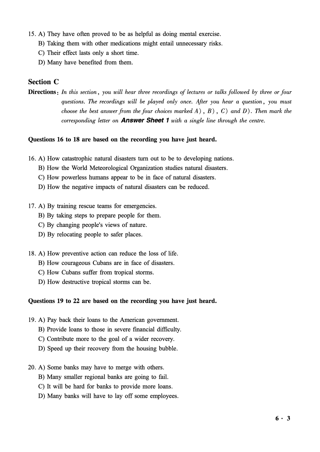 2016.06英语六级第1套真题.pdf 第3页