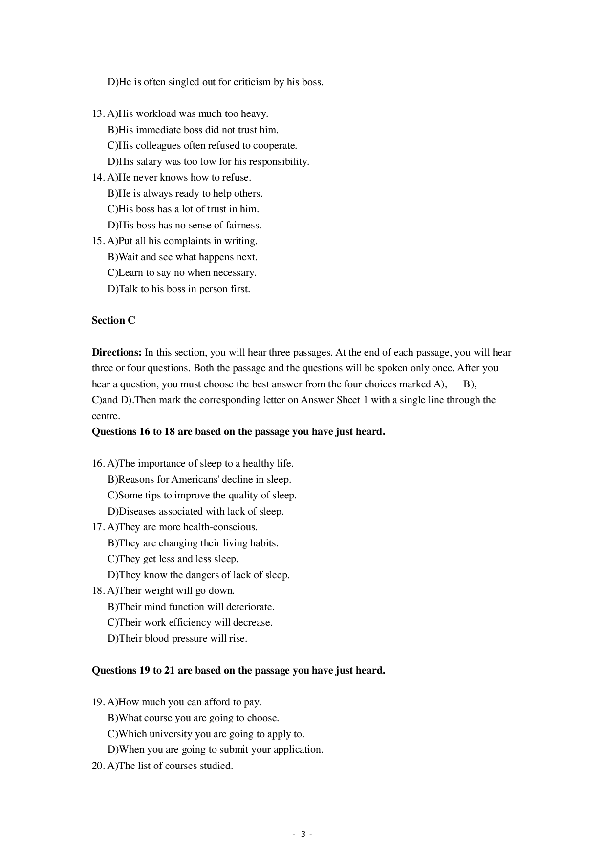 2016年6月大学英语四级第1套真题.pdf 第3页