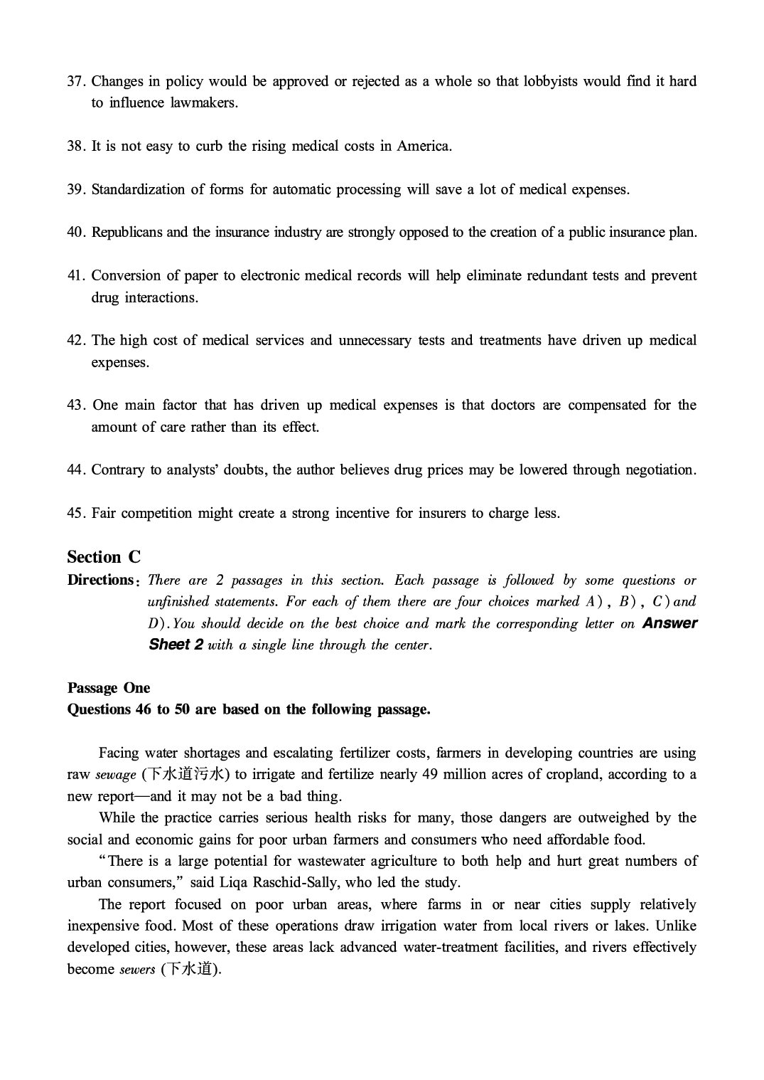 2016.06英语六级第3套真题.pdf 第5页