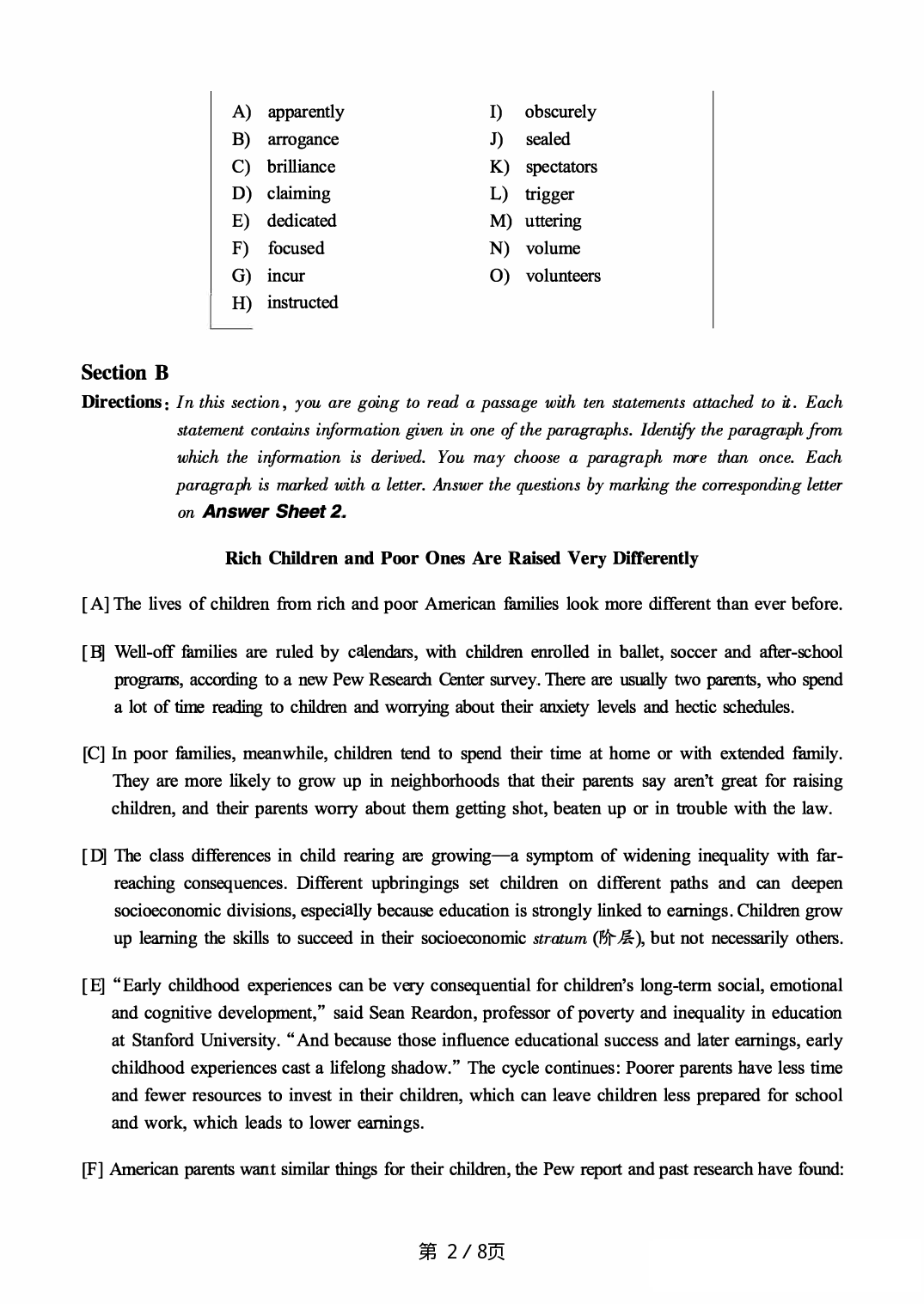 2017.06英语六级真题第3套.pdf 第2页