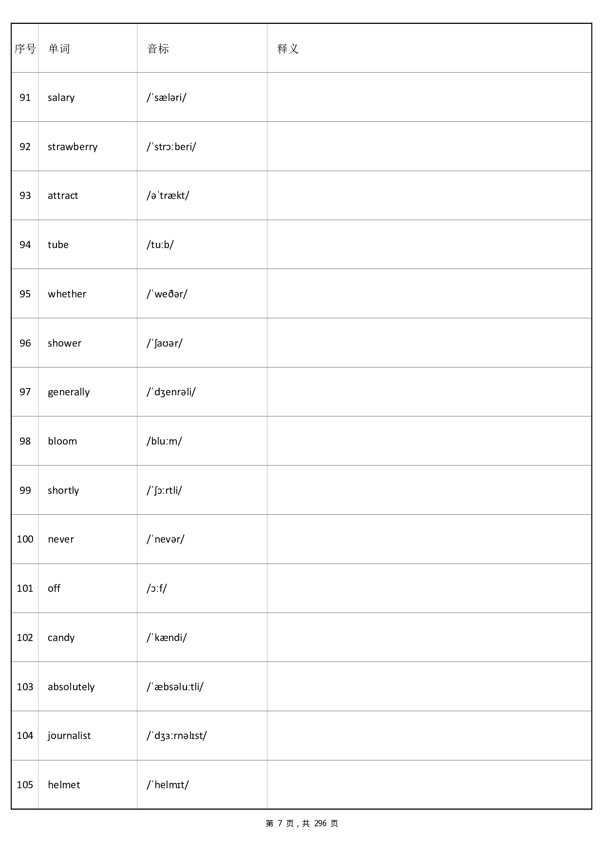 大学英语四级词汇-乱序版-英译汉默写.pdf 第7页