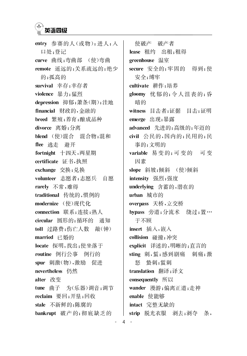 大学英语四级高频词汇.pdf 第4页