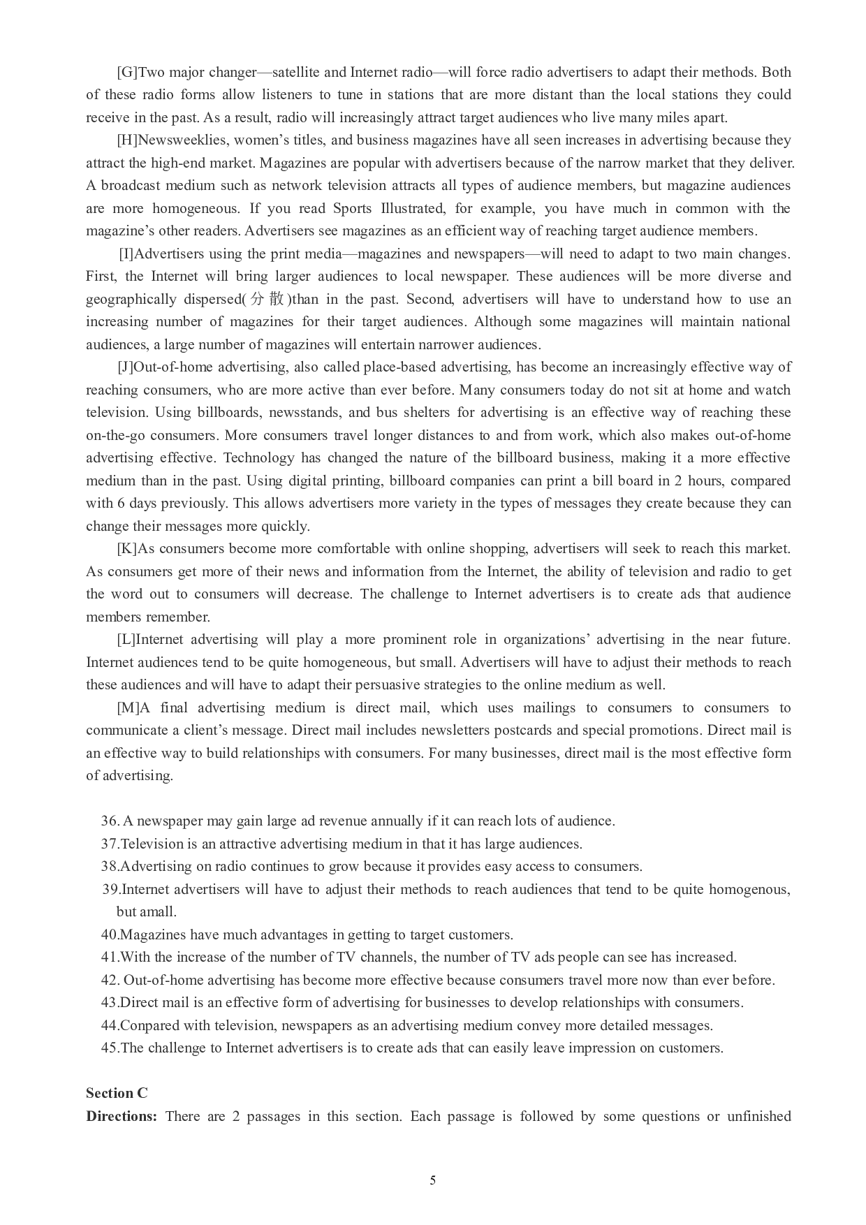 英语四级通关模拟卷第二套.pdf 第5页