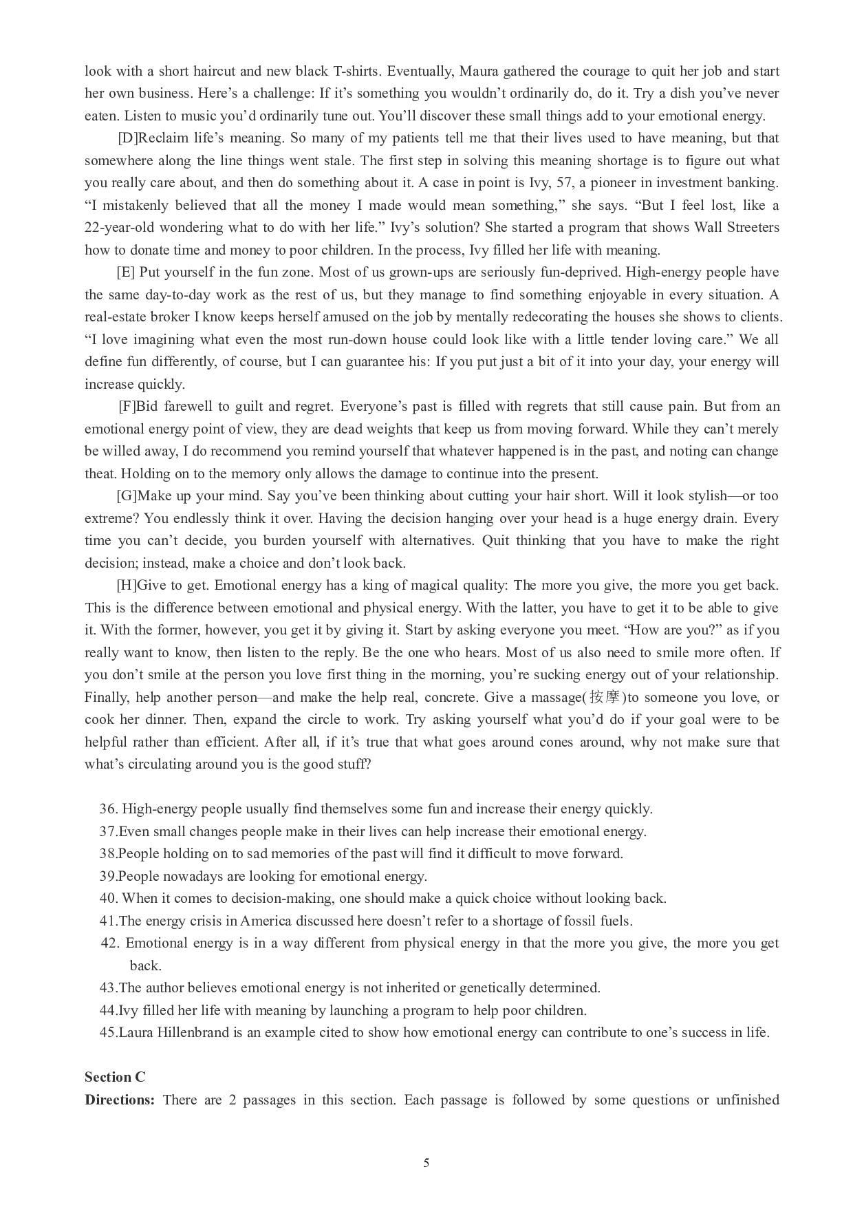 英语四级通关模拟卷第五套.pdf 第5页
