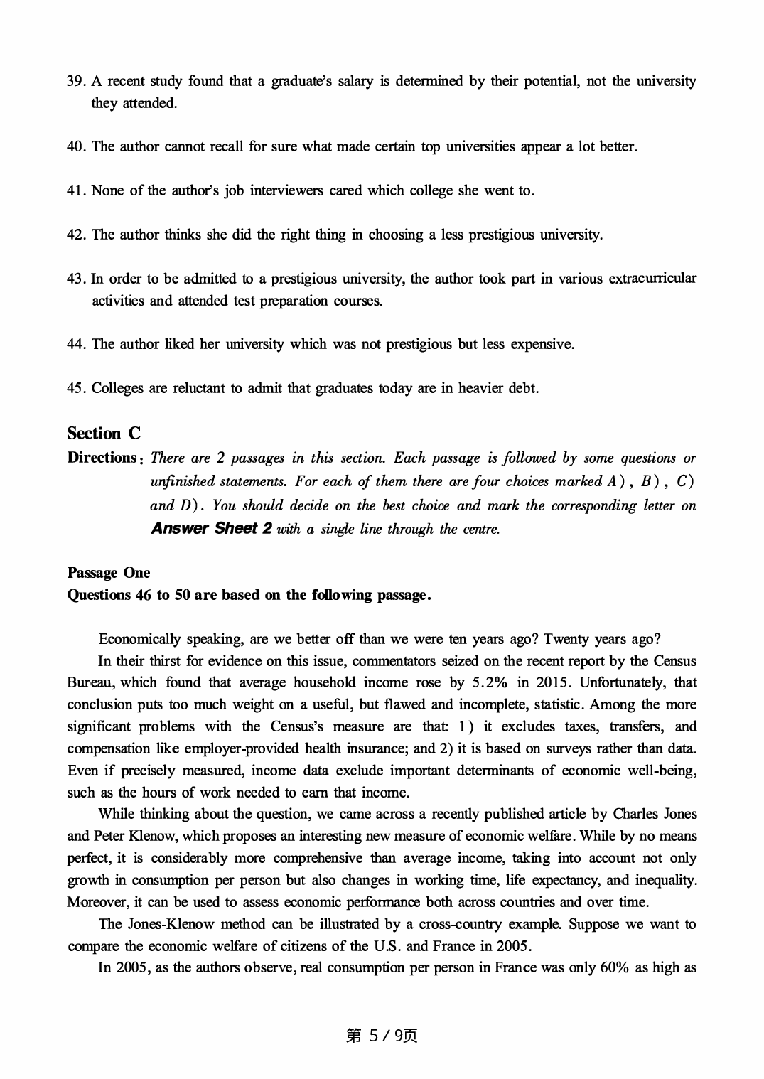 2018.06英语六级真题第3套.pdf 第5页