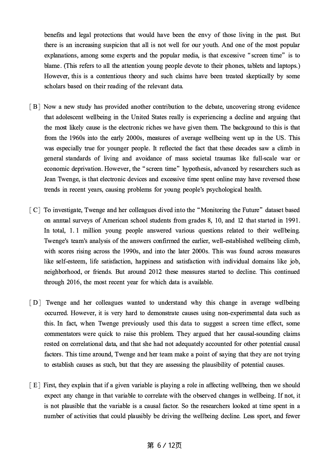 2019.12英语 六级真题第1套.pdf 第6页