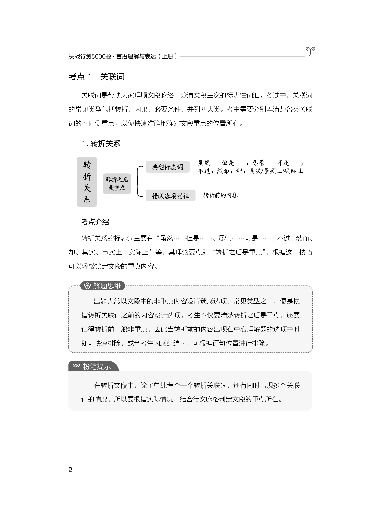 公务员考试辅导用书&middot;决战行测5000题（言语理解与表达）（上册 试题）2025版.pdf 第8页