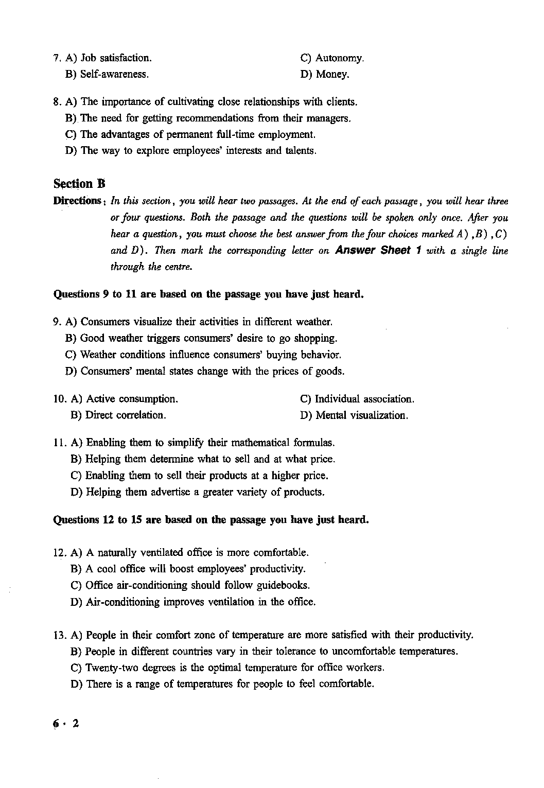 2020.12英语六级真题第2套.pdf 第2页