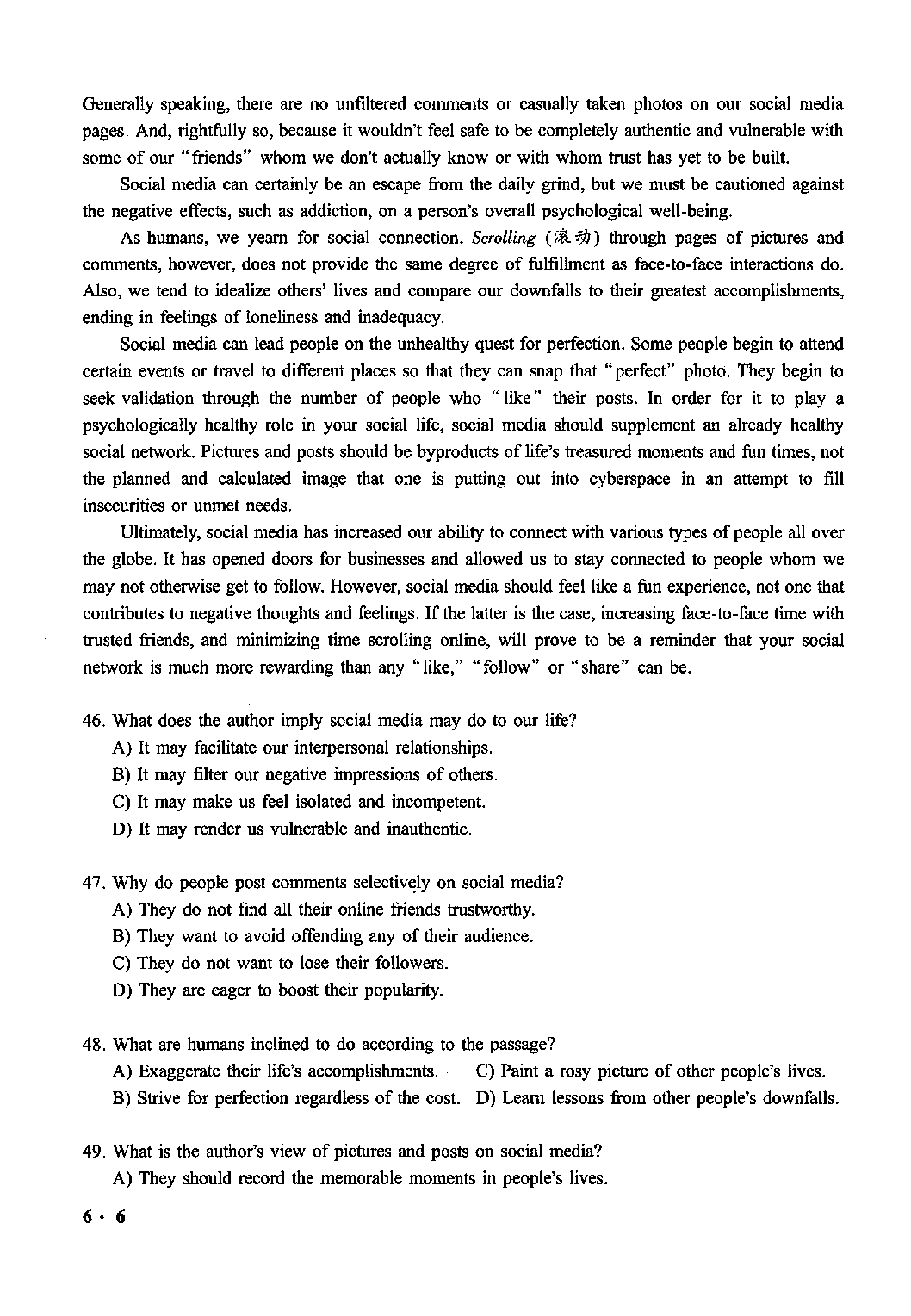 2020.12英语六级真题第3套.pdf 第6页