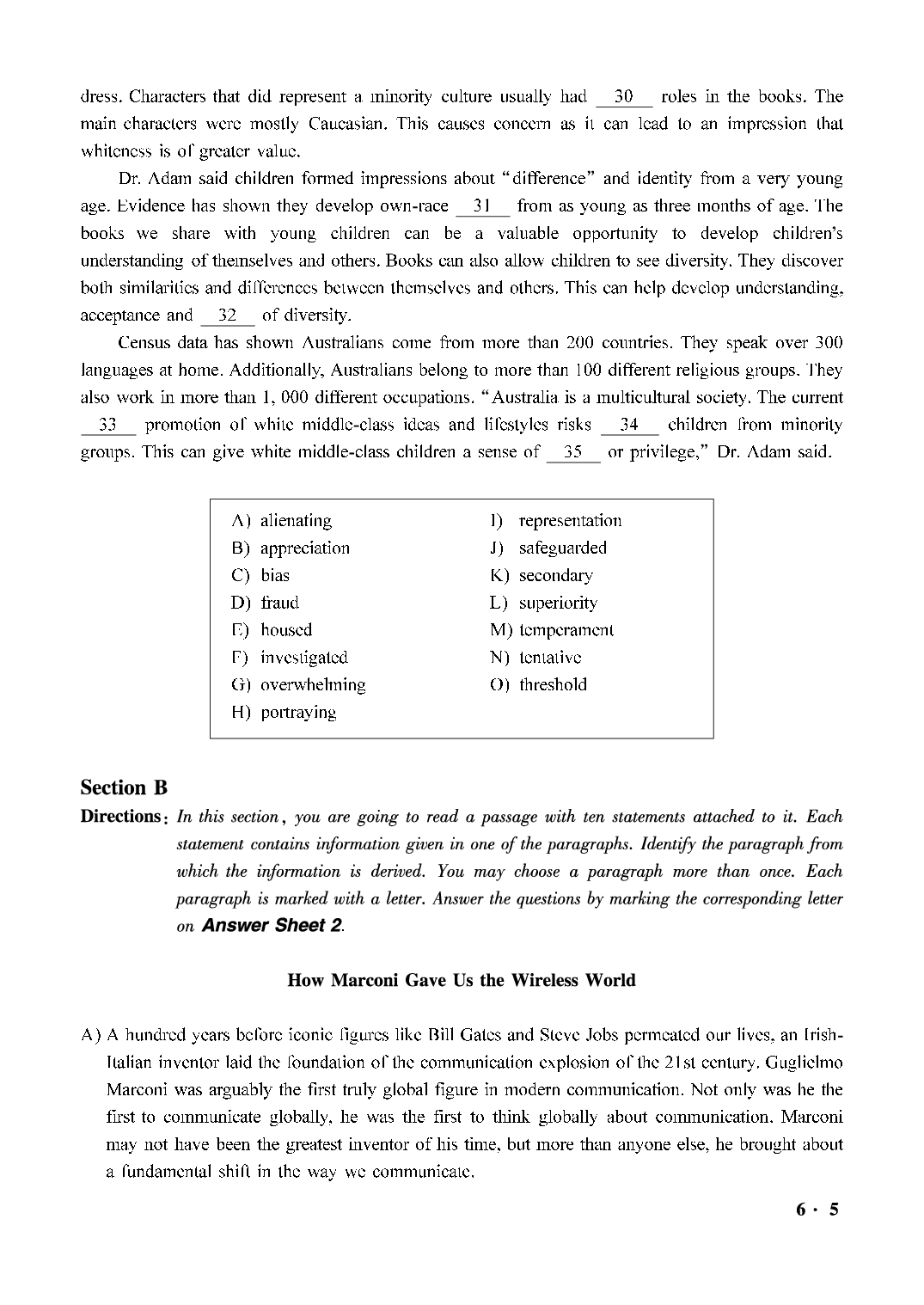 2021.06大学英语六级真题第1套.pdf 第5页