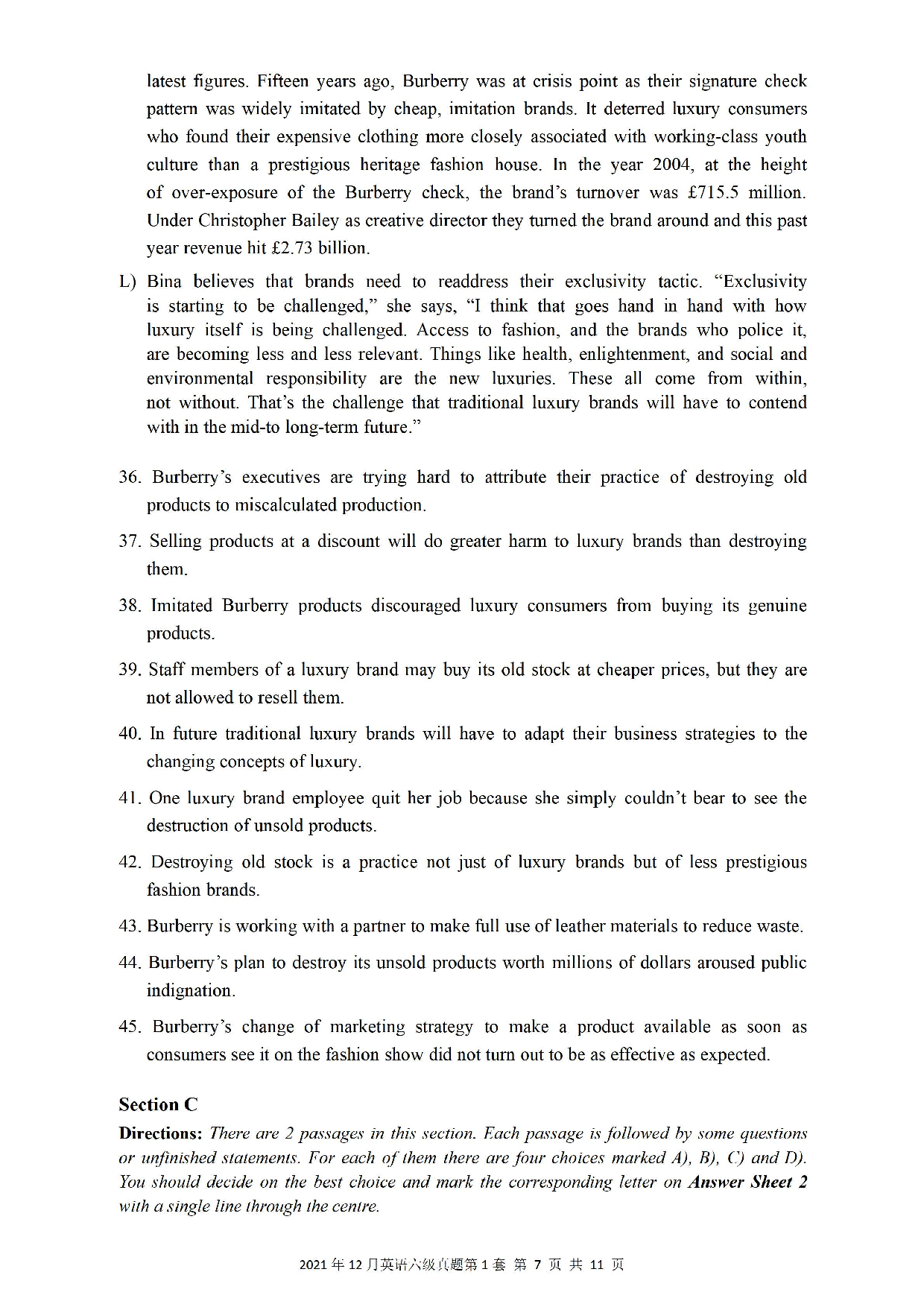 2021.12英语六级真题第1套.pdf 第7页